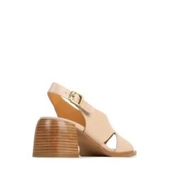 ISADORA LEATHER BLOCK HEEL SANDALS><noscript><img width=