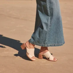 ISO LEATHER BLOCK HEEL SANDALS>EOS Footwear Sale