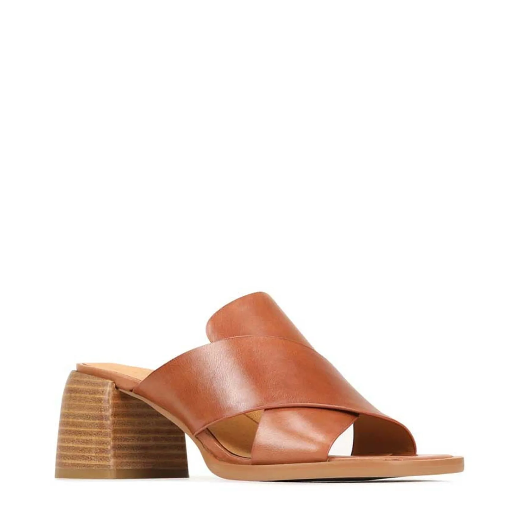 ISO LEATHER BLOCK HEEL SANDALS>EOS Footwear Sale