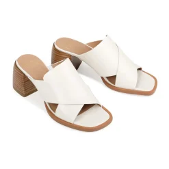 ISO LEATHER BLOCK HEEL SANDALS><noscript><img width=