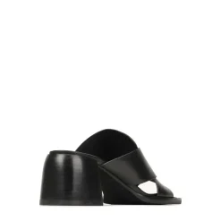 ISO LEATHER BLOCK HEEL SANDALS><noscript><img width=