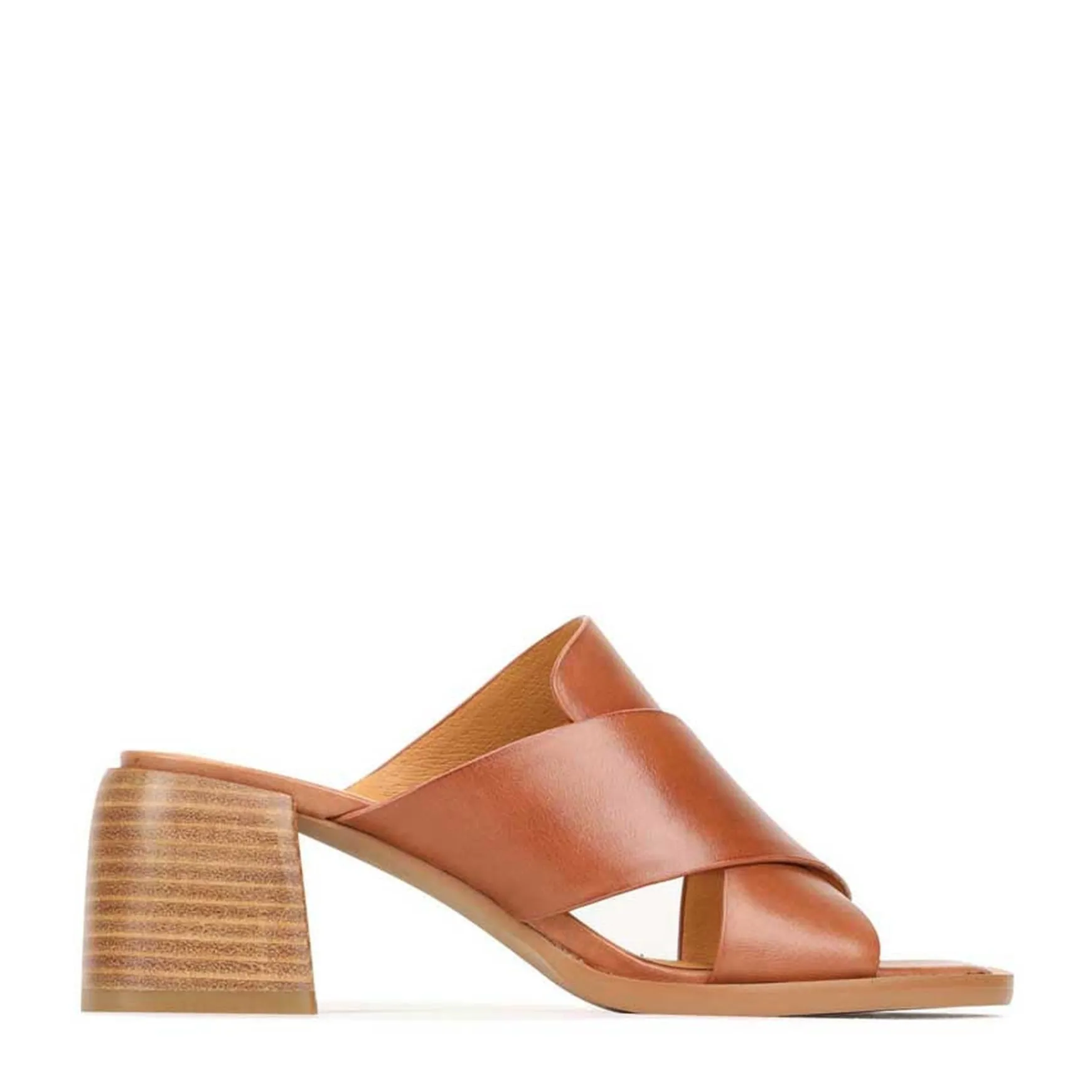 ISO LEATHER BLOCK HEEL SANDALS>EOS Footwear Sale