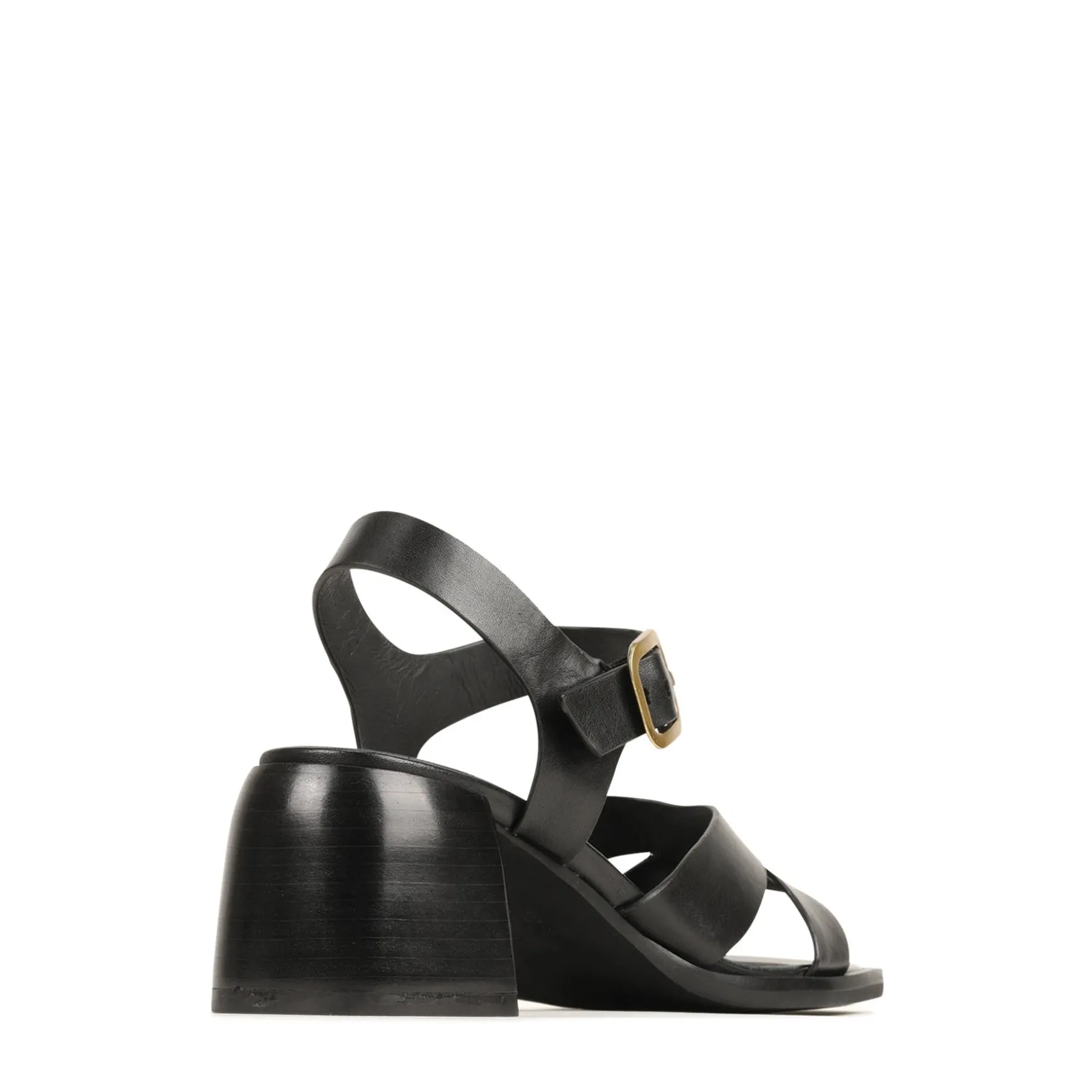 ISOKEN LEATHER BLOCK HEEL SANDALS>EOS Footwear Cheap
