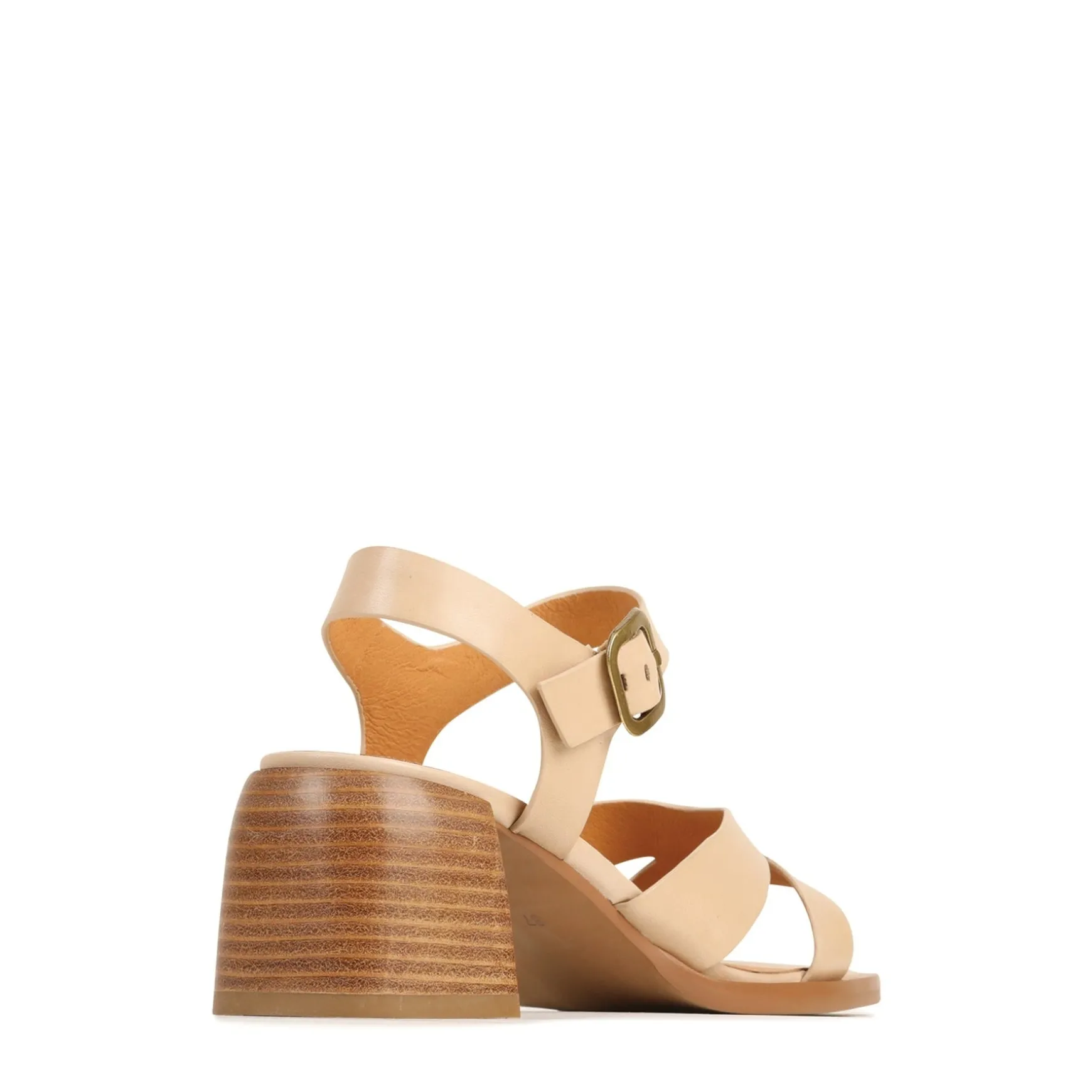 ISOKEN LEATHER BLOCK HEEL SANDALS>EOS Footwear Cheap