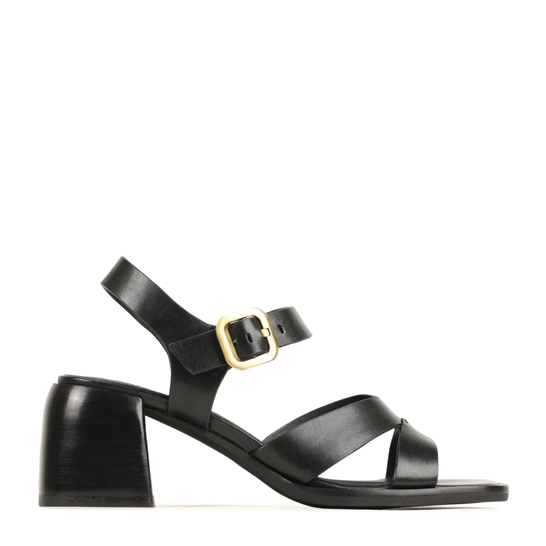 ISOKEN LEATHER BLOCK HEEL SANDALS>EOS Footwear Cheap