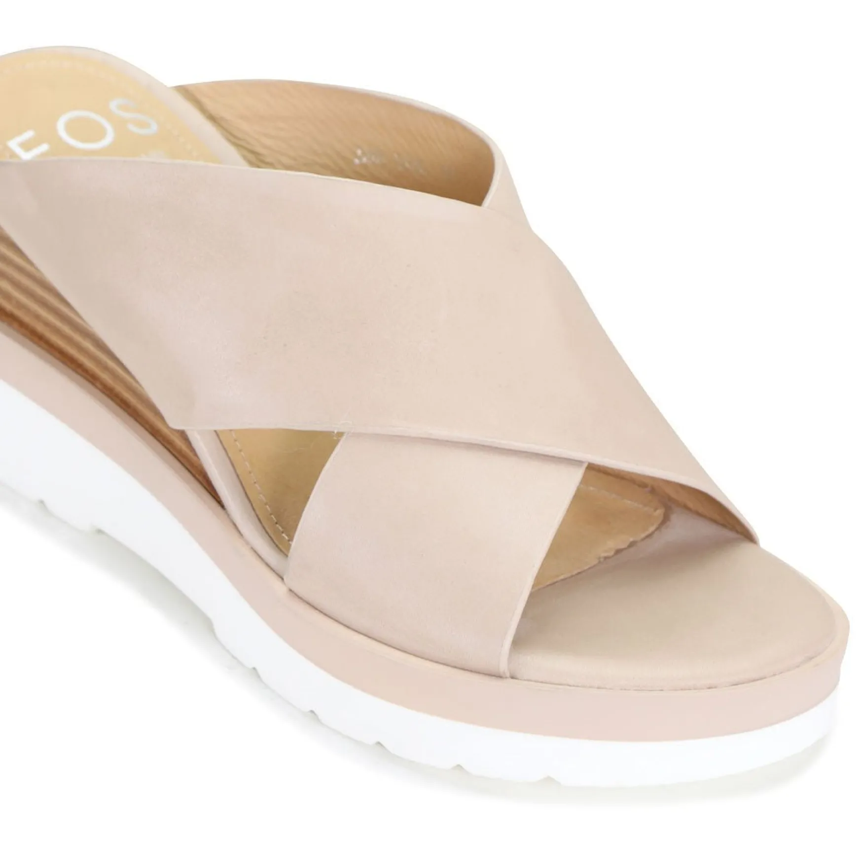 JADY LEATHER CROSSOVER SANDAL LEATHER>EOS Footwear Shop