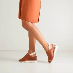 JARA SLING-BACK SANDALS LEATHER>EOS Footwear Sale