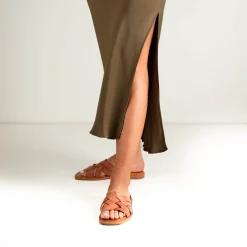JELSIE SLIDE SANDALS LEATHER>EOS Footwear Cheap