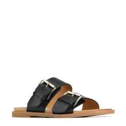 JETT DOUBLE STRAP SLIDE SANDALS LEATHER><noscript><img width=