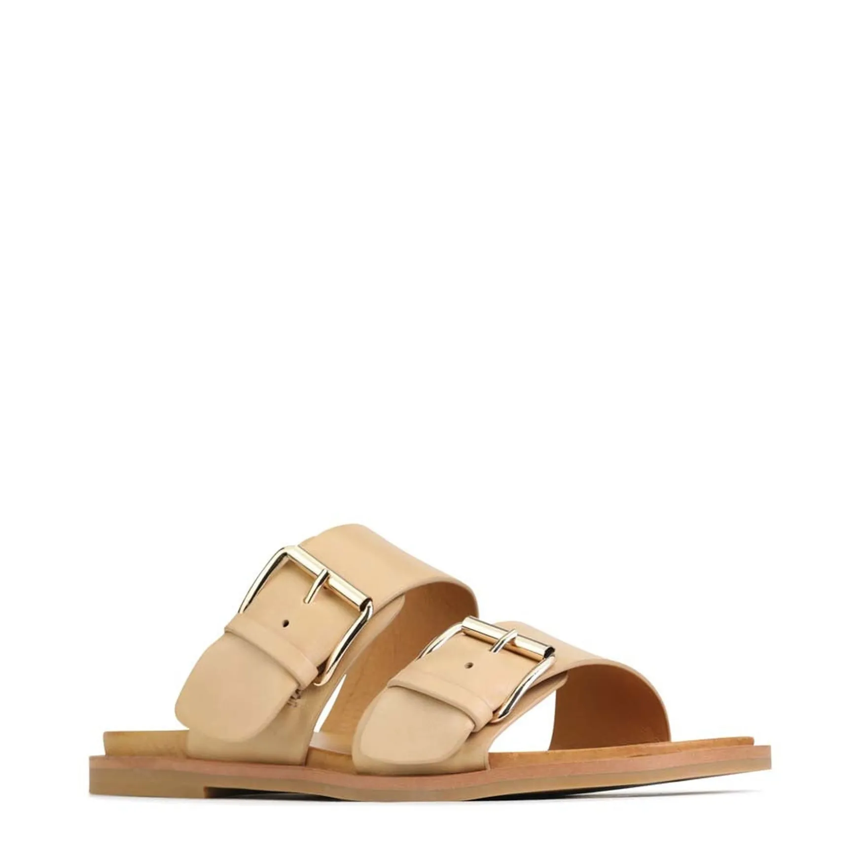 JETT DOUBLE STRAP SLIDE SANDALS LEATHER>EOS Footwear Cheap