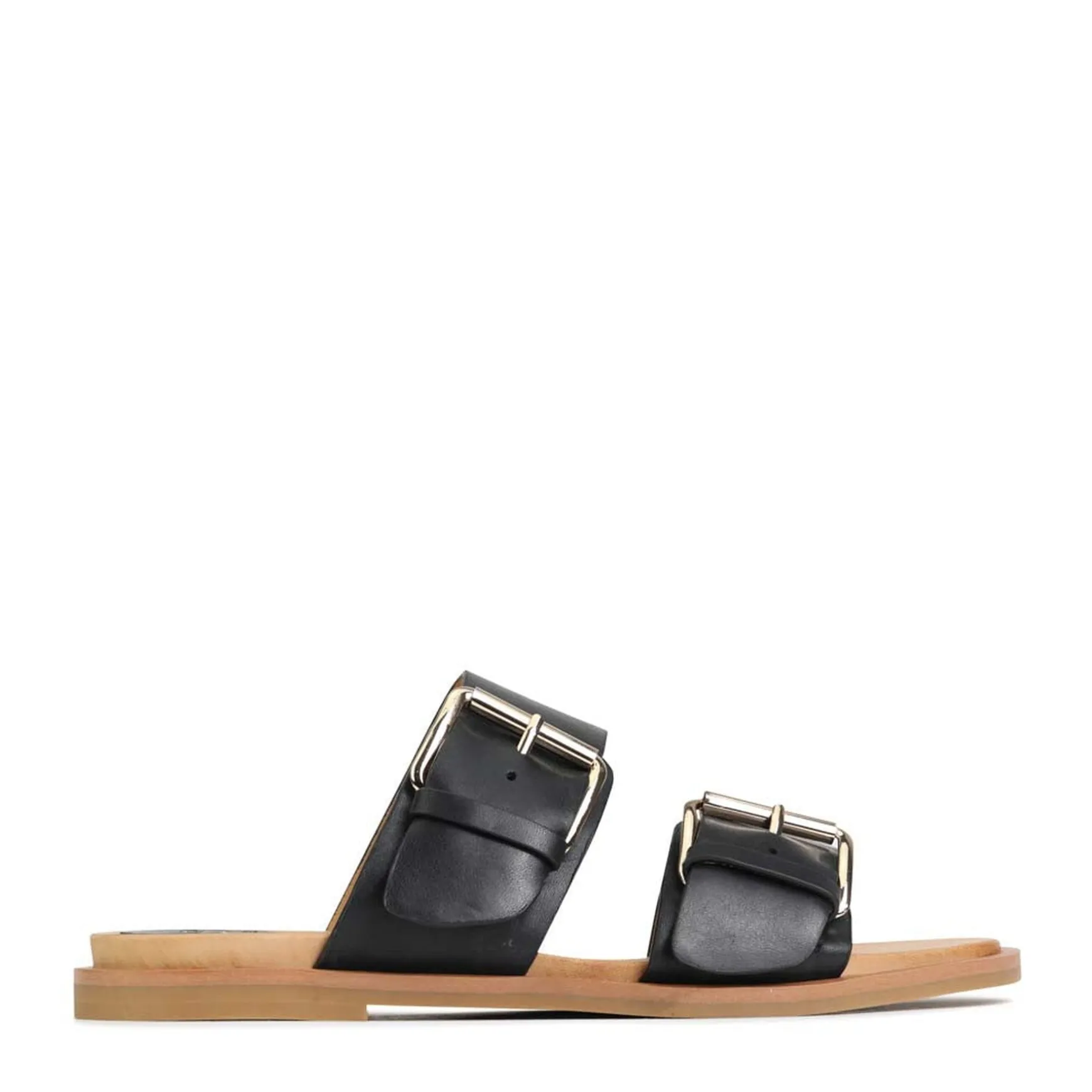 JETT DOUBLE STRAP SLIDE SANDALS LEATHER>EOS Footwear Cheap