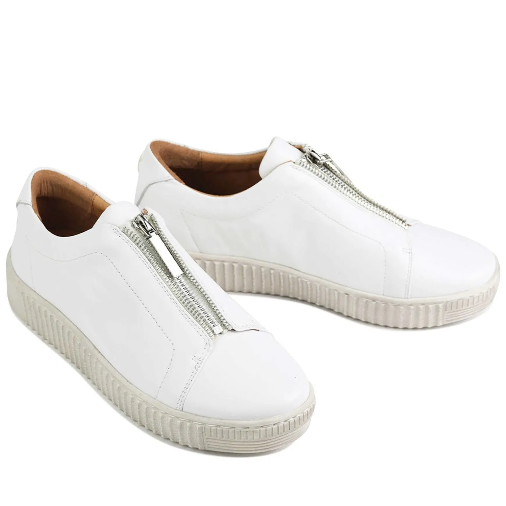JOYA CHUNKY ZIPPER SNEAKERS LEATHER>EOS Footwear Best