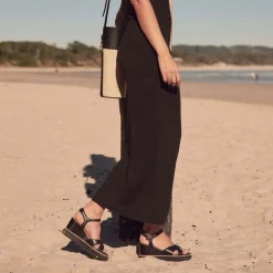 JUN LEATHER WEDGE SANDALS>EOS Footwear Flash Sale