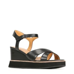 JUN LEATHER WEDGE SANDALS><noscript><img width=