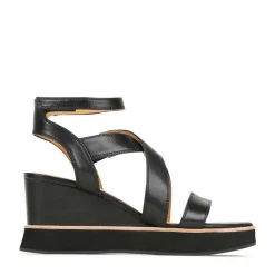 JUNI LEATHER STRAPPY WEDGE SANDALS>EOS Footwear Sale