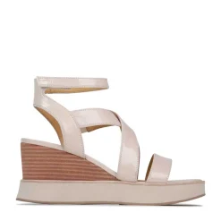 JUNI LEATHER STRAPPY WEDGE SANDALS><noscript><img width=