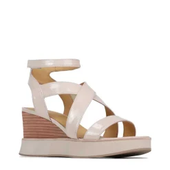 JUNI LEATHER STRAPPY WEDGE SANDALS><noscript><img width=