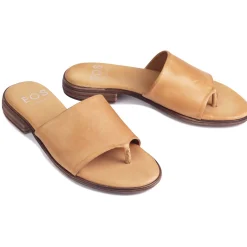 KAIA SLIDE SANDALS LEATHER><noscript><img width=