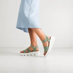 KAILA ANKLE STRAP WEDGE SANDALS LEATHER><noscript><img width=