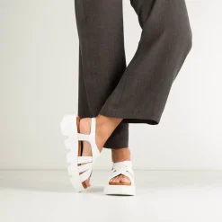 KAILYN PLATFORM ANKLE STRAP SANDALS LEATHER>EOS Footwear Sale