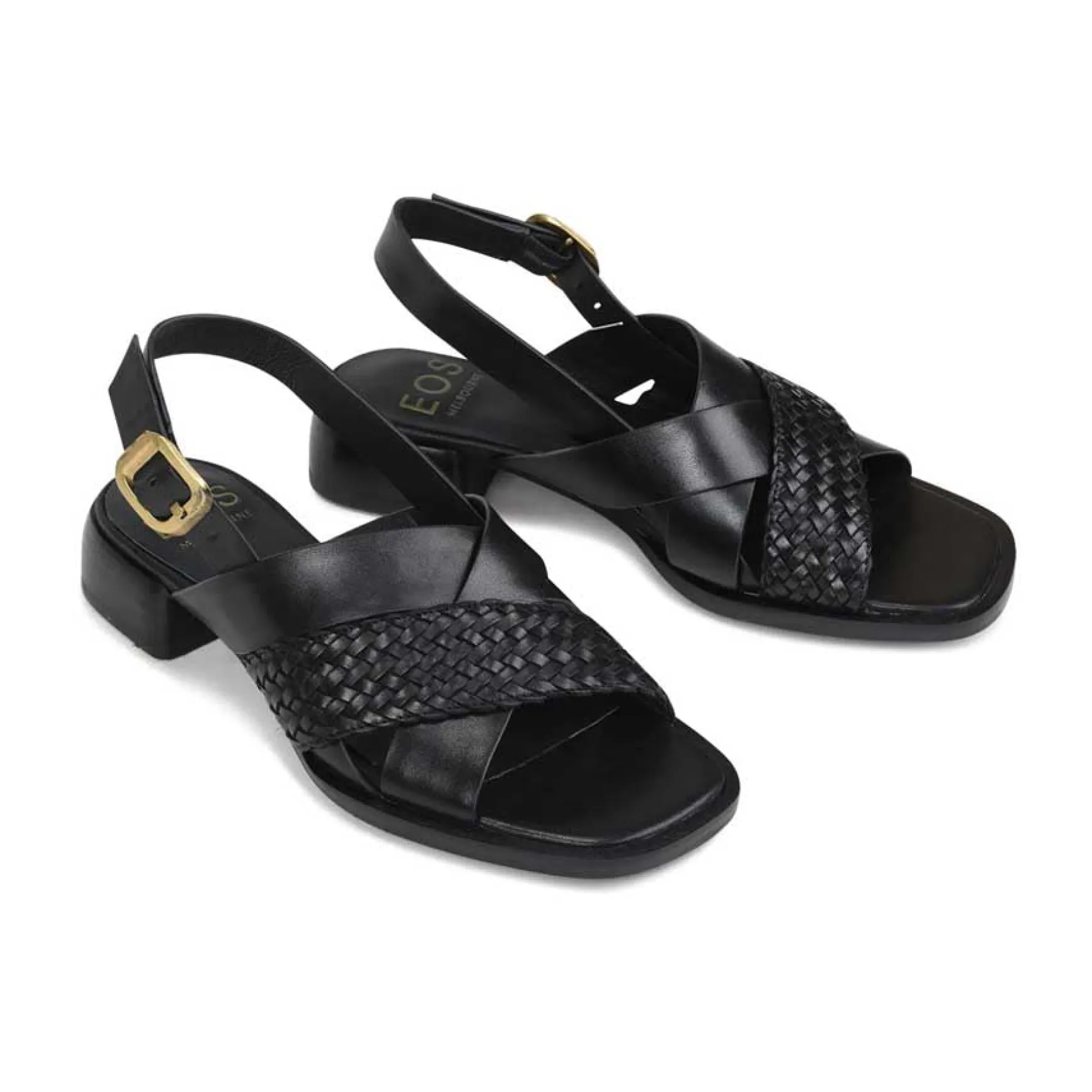 LATICIA LEATHER BLOCK HEEL SANDALS>EOS Footwear Sale