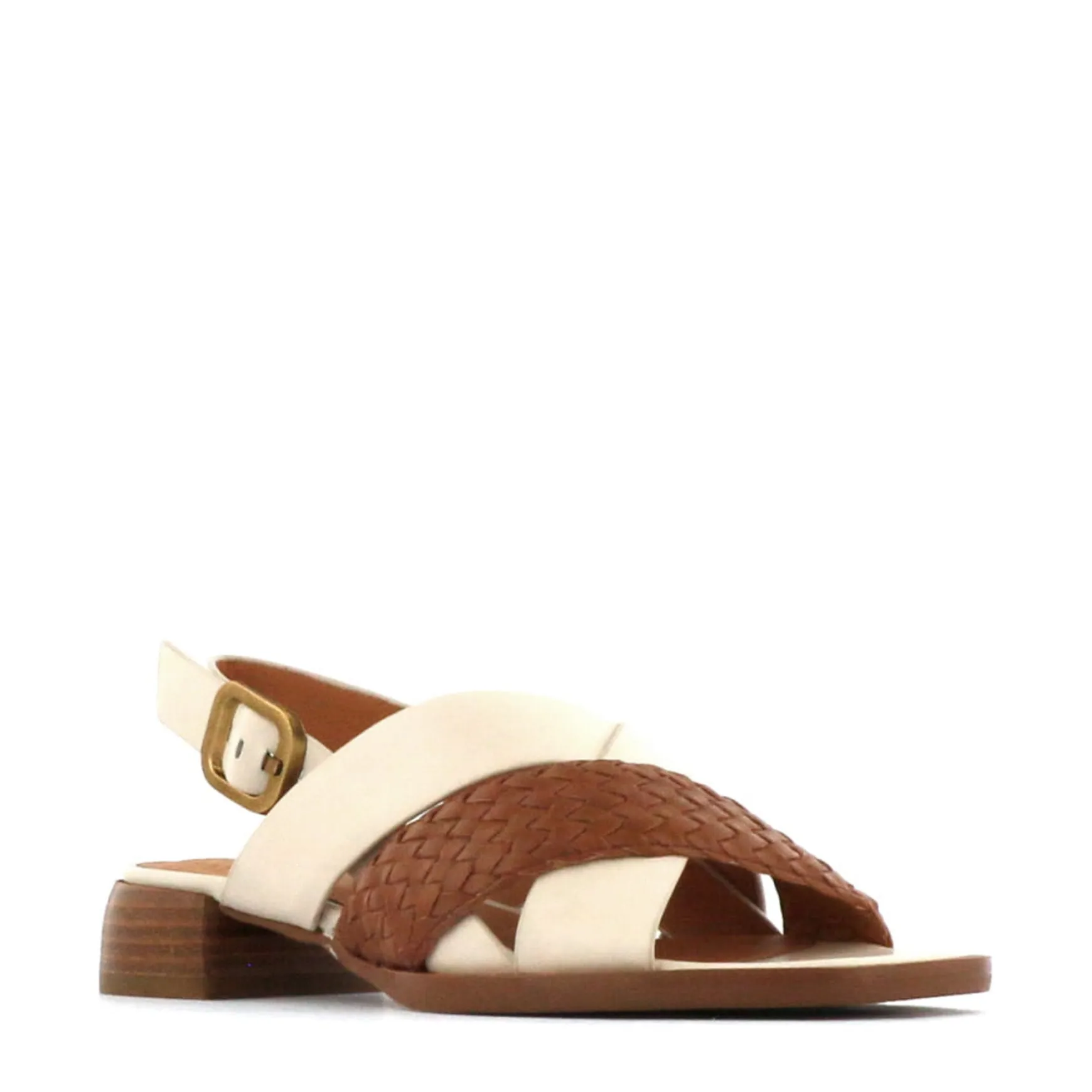LATICIA LEATHER BLOCK HEEL SANDALS>EOS Footwear Sale