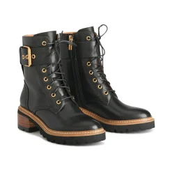 LINE LACE UP BOOTS LEATHER><noscript><img width=