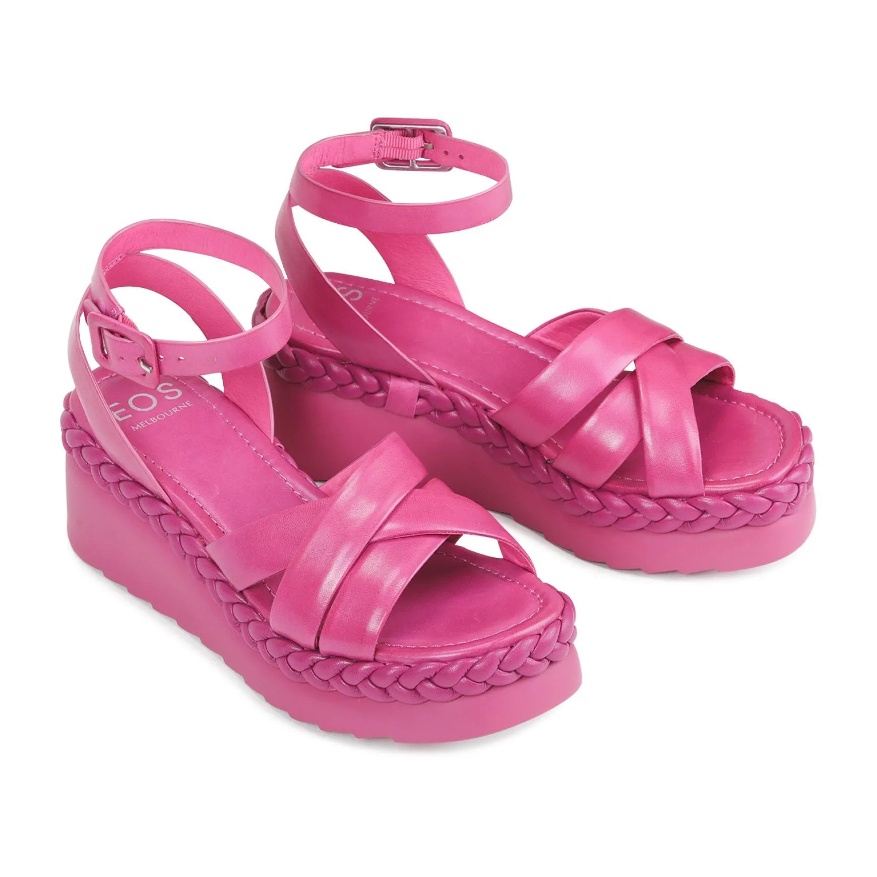 MELANA LEATHER WEDGE SANDALS>EOS Footwear Hot
