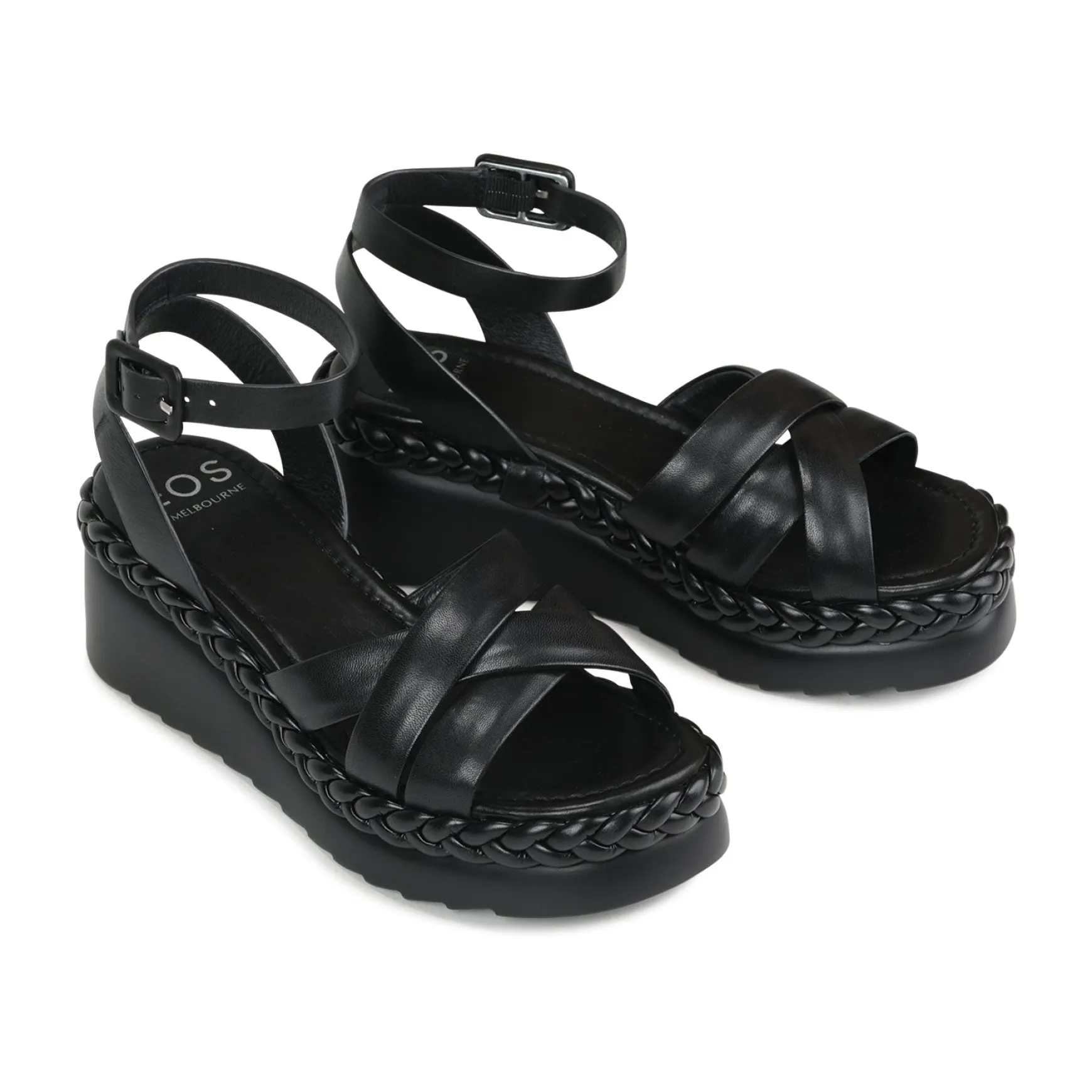 MELANA LEATHER WEDGE SANDALS>EOS Footwear Hot