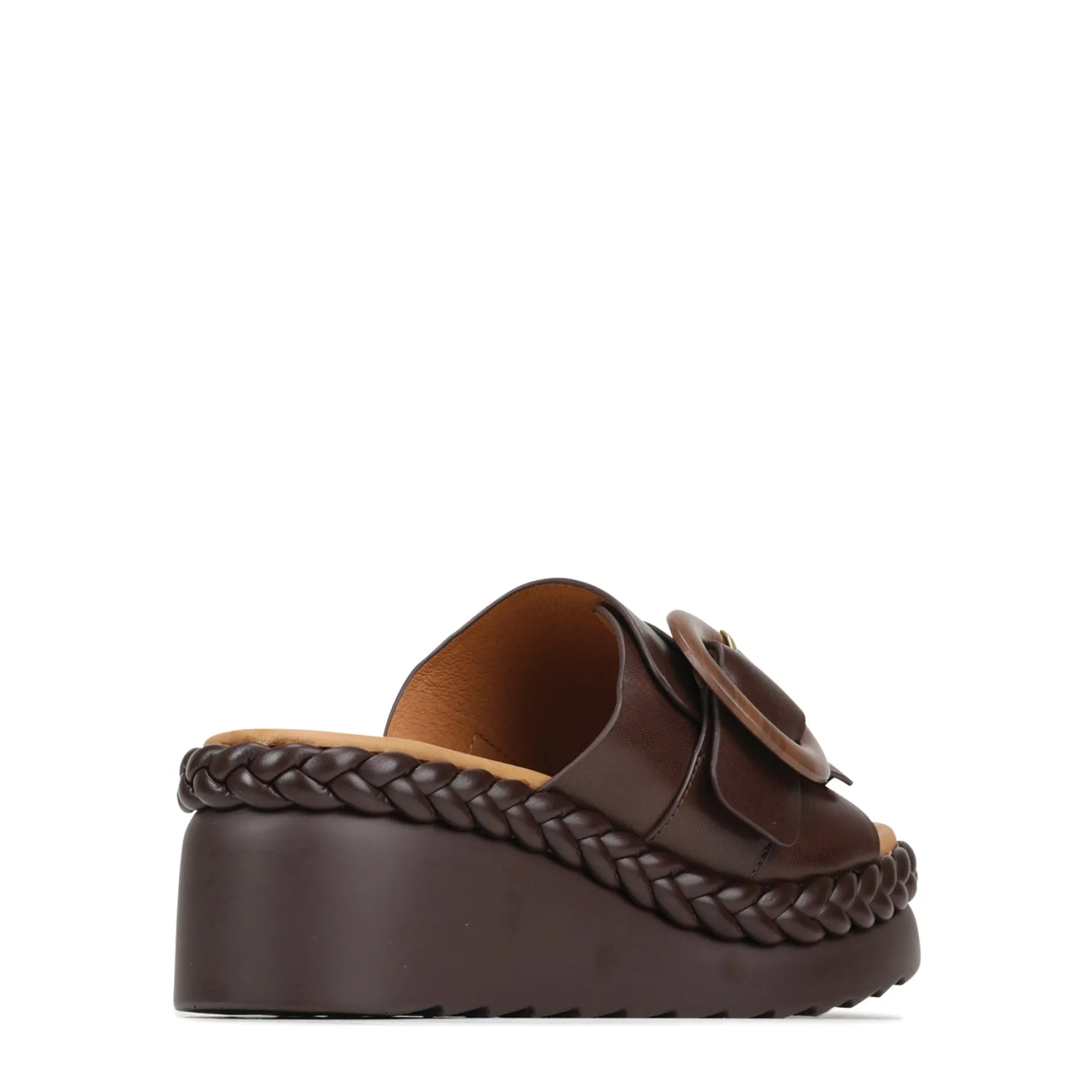 MENA LEATHR WEDGE SLIDE SANDALS>EOS Footwear Best