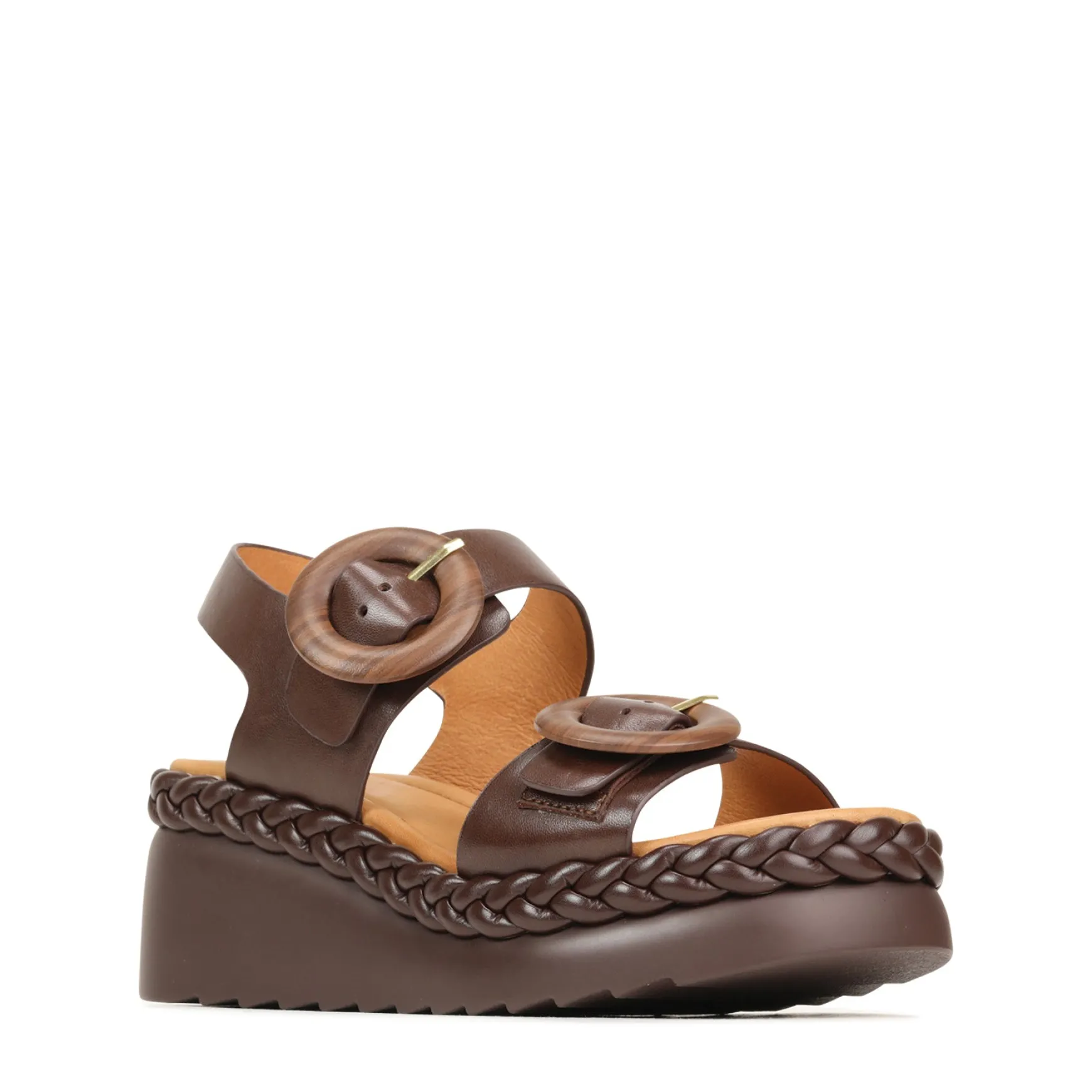 MENORCA LEATHER WEDGE SANDALS>EOS Footwear Sale