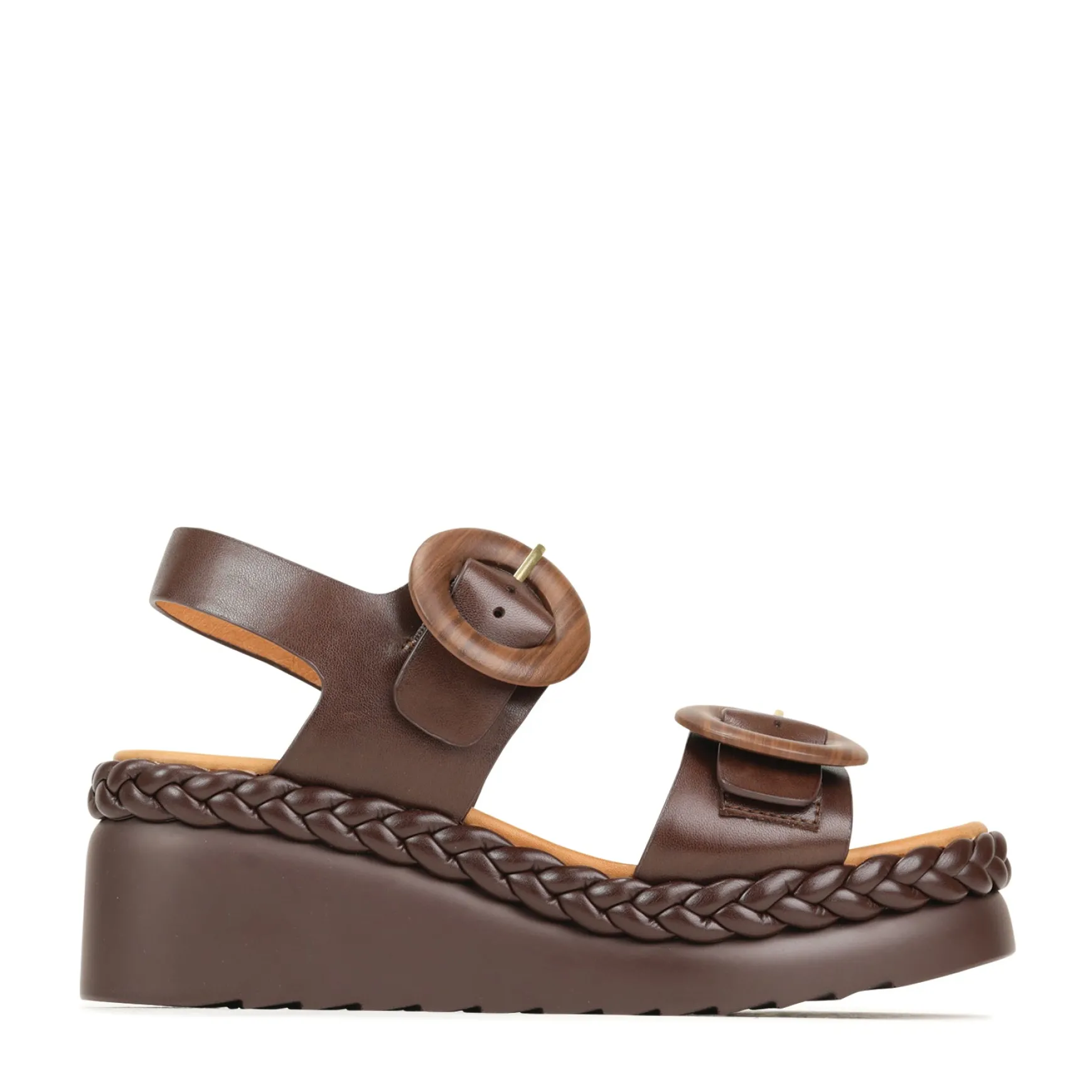 MENORCA LEATHER WEDGE SANDALS>EOS Footwear Sale