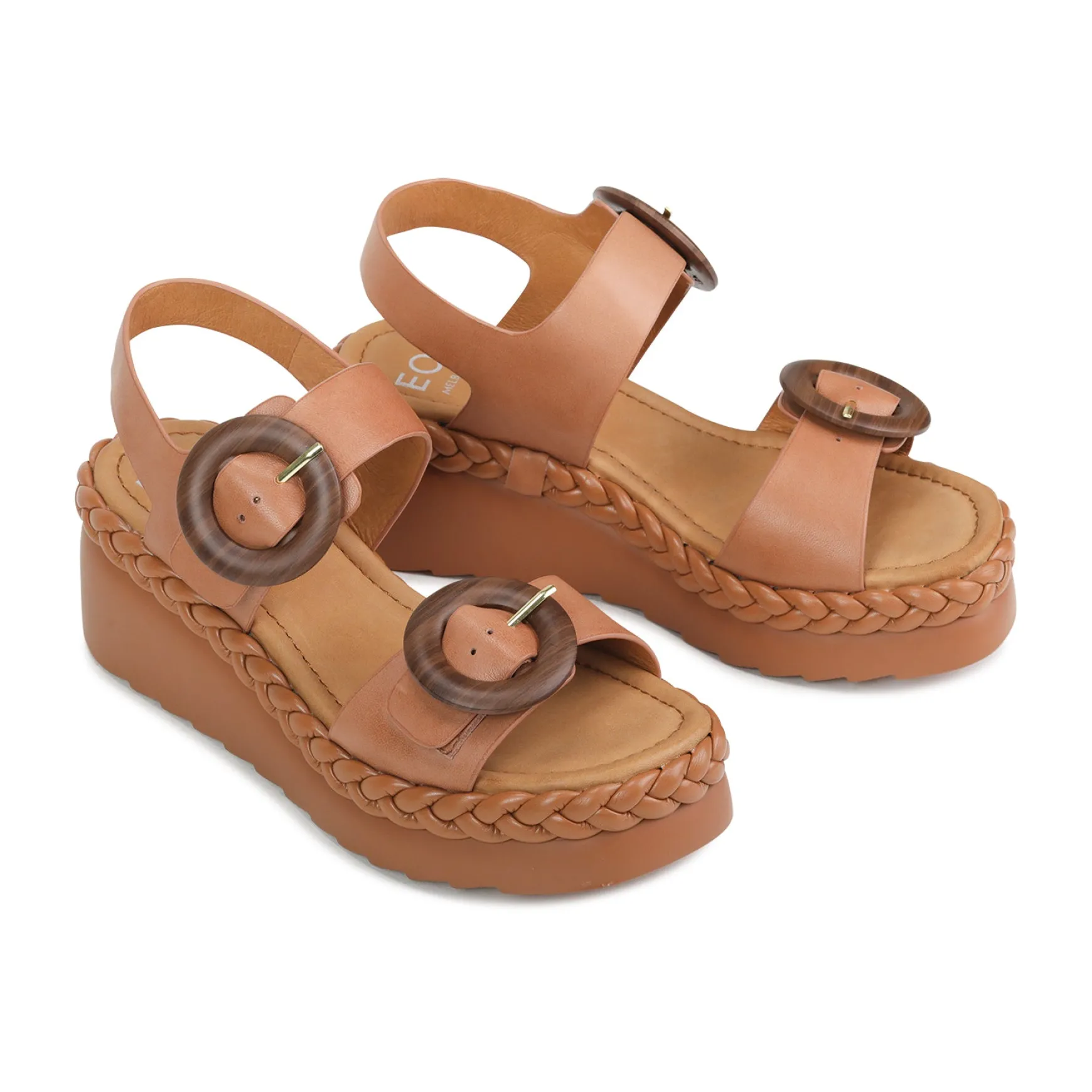 MENORCA LEATHER WEDGE SANDALS>EOS Footwear Sale