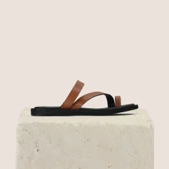 MIRA LEATHER SQUARE TOE SANDALS>EOS Footwear Cheap