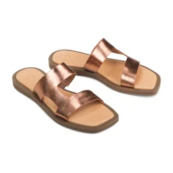 MISA LEATHER SLIDE SANDALS>EOS Footwear Outlet