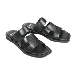 MISAYAO LEATHER SLIDE SANDALS><noscript><img width=