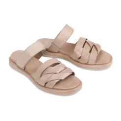ORIANA LEATHER SLIDE SANDALS>EOS Footwear Best Sale