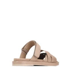 ORIANA LEATHER SLIDE SANDALS><noscript><img width=