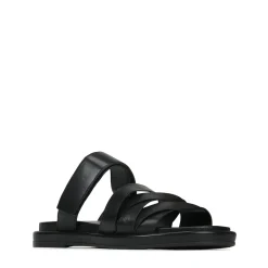ORIANA LEATHER SLIDE SANDALS><noscript><img width=