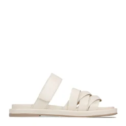 ORIANA LEATHER SLIDE SANDALS><noscript><img width=