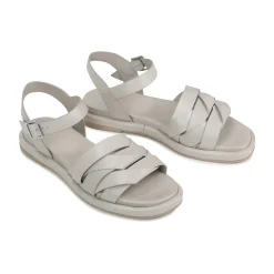 ORIGAMI LEATHER SLIDE SANDALS><noscript><img width=