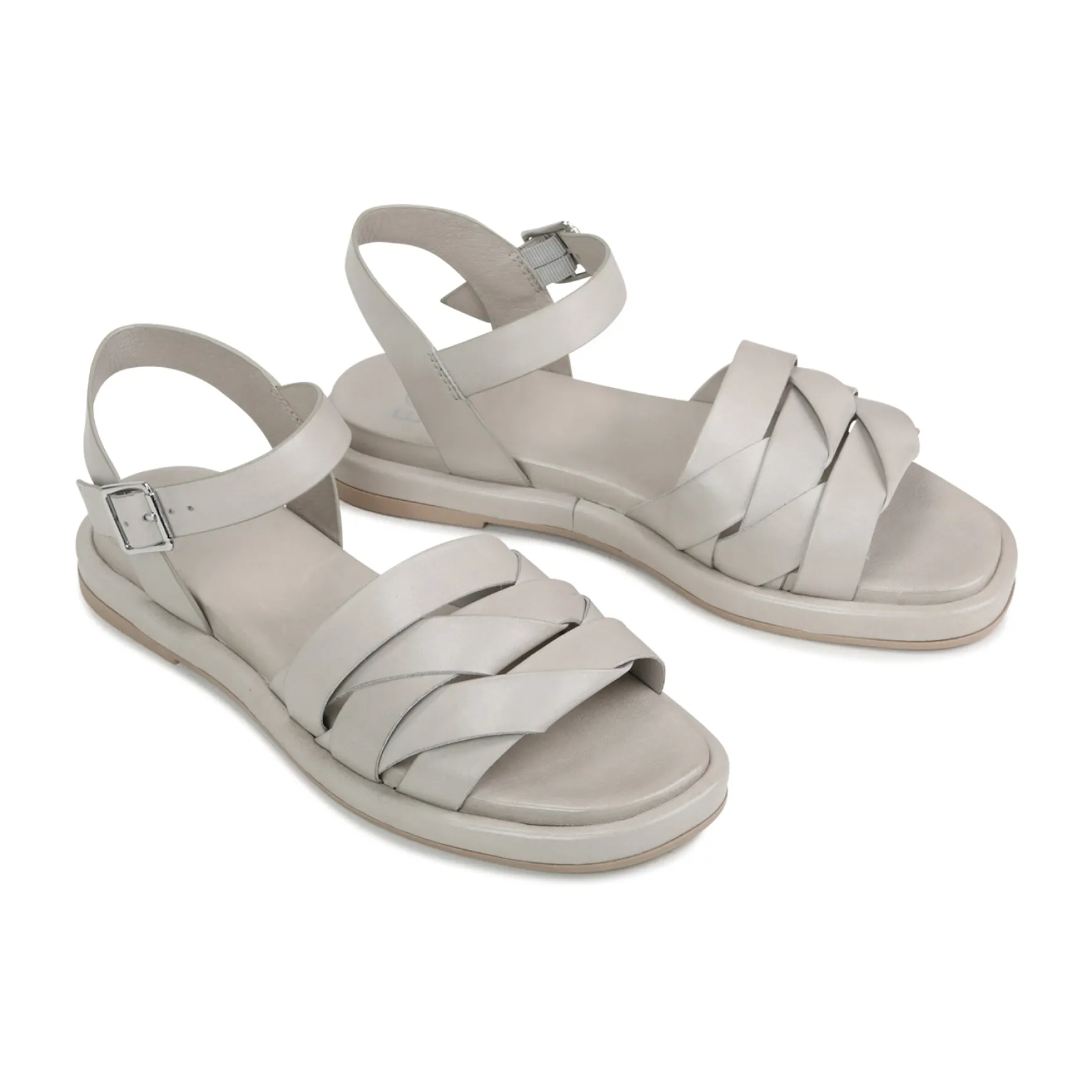 ORIGAMI LEATHER SLIDE SANDALS>EOS Footwear Clearance