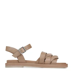 ORIGAMI LEATHER SLIDE SANDALS><noscript><img width=