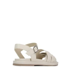 ORIGAMI LEATHER SLIDE SANDALS><noscript><img width=