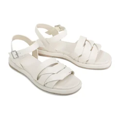 ORIGAMI LEATHER SLIDE SANDALS><noscript><img width=