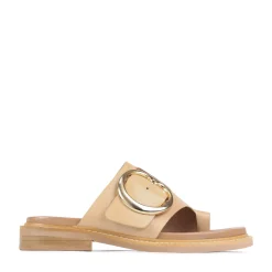 ORN LEATHER SLIDE SANDALS><noscript><img width=