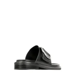 ORN LEATHER SLIDE SANDALS><noscript><img width=