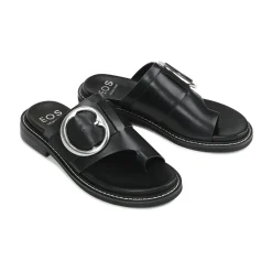 ORN LEATHER SLIDE SANDALS><noscript><img width=