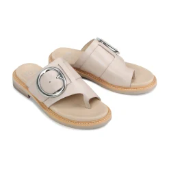 ORN LEATHER SLIDE SANDALS><noscript><img width=