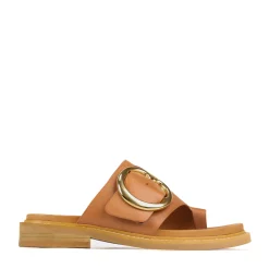 ORN LEATHER SLIDE SANDALS><noscript><img width=